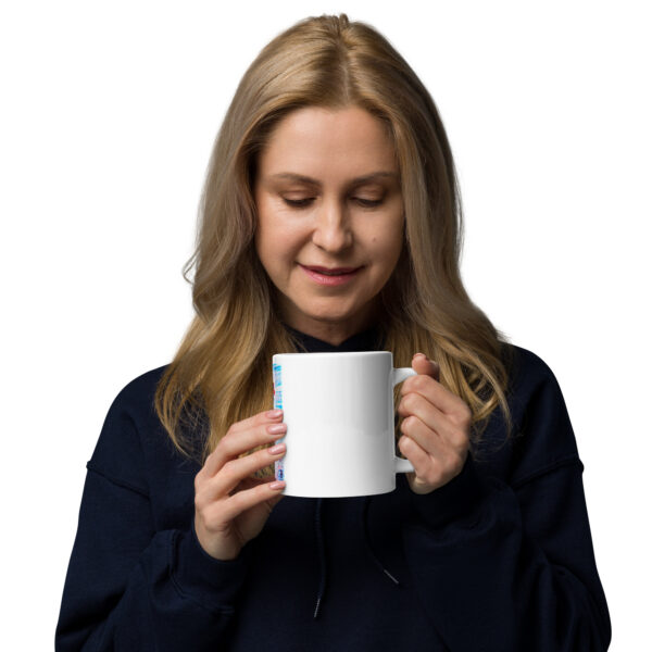 Taza blanca brillante